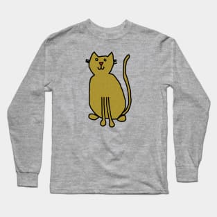 Cat Gold Metallic Long Sleeve T-Shirt